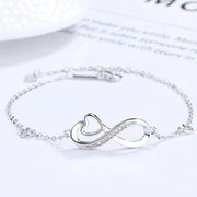 Heart Chain Bracelet for Women — 18K Gold Plated, Infinite Heart Link, Gift-Ready